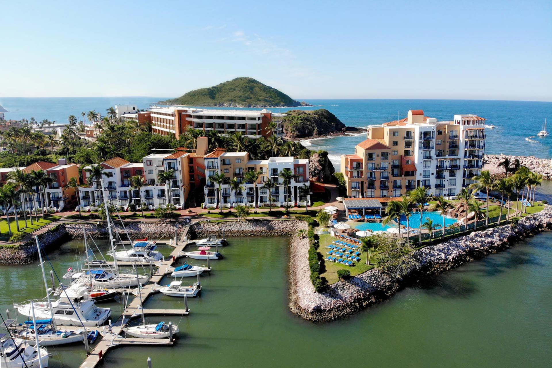 Aerial view of the resort